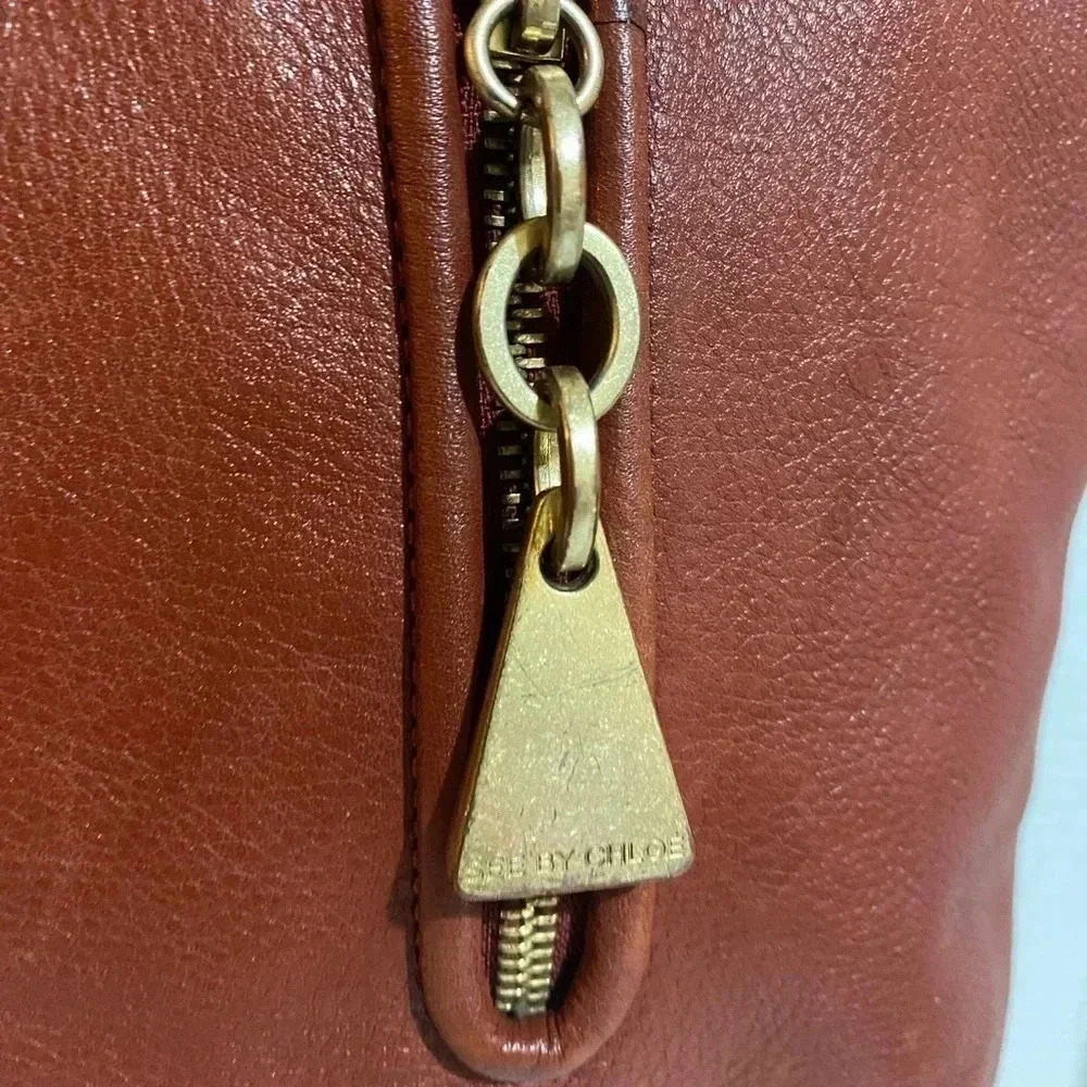 She by Chloe Burgundy leather hobo handbag - Picture 3 of 13